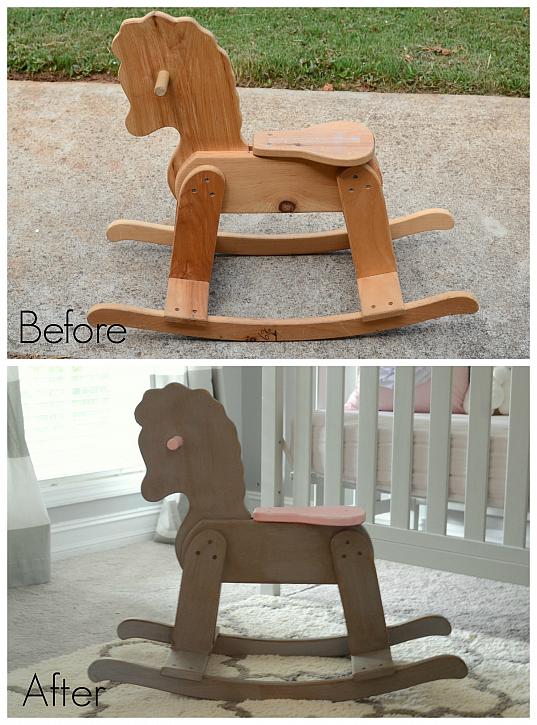 Painting a cheap rocking horse